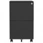 Preview: Aktenschrank mit Rollen Anthrazit 39x45x67 cm Stahl