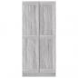 Preview: Badezimmerschrank Grau Sonoma 82,5x30,5x185,5 cm Holzwerkstoff