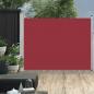 Preview: ARDEBO.de - Ausziehbare Seitenmarkise 140×500 cm Rot