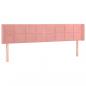 Preview: LED Kopfteil Rosa 183x16x78/88 cm Samt