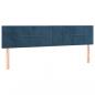 Preview: Boxspringbett mit Matratze Dunkelblau 200x200 cm Samt
