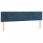 Preview: Kopfteile 2 Stk. Dunkelblau 100x5x78/88 cm Samt