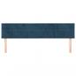 Preview: Kopfteile 2 Stk. Dunkelblau 100x5x78/88 cm Samt