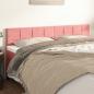 Preview: ARDEBO.de - Kopfteile 2 Stk. Rosa 90x5x78/88 cm Samt