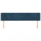 Preview: Kopfteil mit Ohren Dunkelblau 203x16x78/88 cm Samt