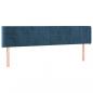 Preview: LED Kopfteil Dunkelblau 203x16x78/88 cm Samt