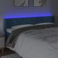 Preview: LED Kopfteil Dunkelblau 203x16x78/88 cm Samt