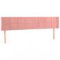 Preview: Kopfteil mit Ohren Rosa 183x16x78/88 cm Samt