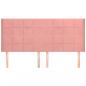 Preview: Kopfteil mit Ohren Rosa 183x16x118/128 cm Samt