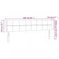Preview: LED Kopfteil Rosa 203x16x78/88 cm Samt
