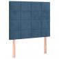 Preview: Kopfteile 2 Stk. Dunkelblau 100x5x78/88 cm Samt