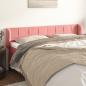 Preview: ARDEBO.de - Kopfteil mit Ohren Rosa 203x23x78/88 cm Samt