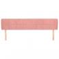 Preview: Kopfteil mit Ohren Rosa 203x23x78/88 cm Samt