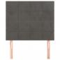 Preview: Kopfteile 2 Stk. Dunkelgrau 100x5x78/88 cm Samt