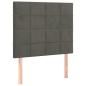 Preview: Boxspringbett mit Matratze & LED Dunkelgrau 120x200 cm Samt