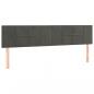 Preview: Boxspringbett mit Matratze Dunkelgrau 200x200 cm Samt