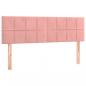 Preview: Kopfteile 2 Stk. Rosa 72x5x78/88 cm Samt