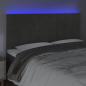 Preview: LED Kopfteil Dunkelgrau 200x5x118/128 cm Samt