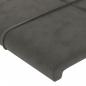 Preview: LED Kopfteil Dunkelgrau 200x5x118/128 cm Samt
