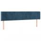 Preview: LED Kopfteil Dunkelblau 163x16x78/88 cm Samt