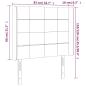 Preview: LED Kopfteil Dunkelgrau 83x16x118/128 cm Samt