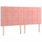 Preview: Boxspringbett mit Matratze Rosa 160x200 cm Samt