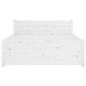 Preview: Massivholzbett Weiß 100x200 cm