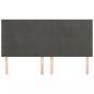 Preview: Kopfteile 4 Stk. Dunkelgrau 100x5x78/88 cm Samt