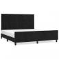 Preview: Bettgestell mit Kopfteil Schwarz 160x200 cm Samt