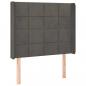 Preview: Boxspringbett mit Matratze & LED Dunkelgrau 80x200 cm Samt