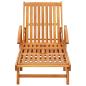 Preview: Sonnenliege mit Auflage Akazie Massivholz