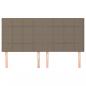 Preview: Kopfteile 4 Stk. Taupe 100x5x78/88 cm Stoff