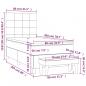 Preview: Boxspringbett mit Matratze Hellgrau 80x200 cm Samt