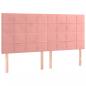 Preview: Boxspringbett mit Matratze Rosa 200x200 cm Samt