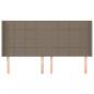 Preview: Kopfteil mit Ohren Taupe 203x16x118/128 cm Stoff
