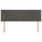 Preview: Kopfteile 2 Stk. Dunkelgrau 72x5x78/88 cm Samt
