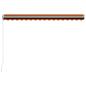 Preview: Einziehbare Markise Handbetrieben 450 x 300 cm Orange und Braun