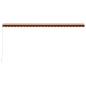 Preview: Einziehbare Markise Handbetrieben 600 x 300 cm Orange und Braun