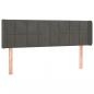 Preview: LED Kopfteil Dunkelgrau 147x16x78/88 cm Samt