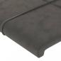 Preview: LED Kopfteil Dunkelgrau 147x16x78/88 cm Samt