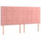 Preview: Boxspringbett mit Matratze Rosa 160x200 cm Samt