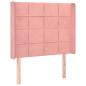 Preview: Boxspringbett mit Matratze & LED Rosa 80x200 cm Samt