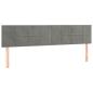 Preview: Boxspringbett mit Matratze Hellgrau 160x200 cm Samt