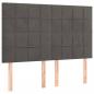 Preview: Kopfteile 4 Stk. Dunkelgrau 72x5x78/88 cm Samt