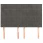 Preview: Kopfteile 4 Stk. Dunkelgrau 72x5x78/88 cm Samt