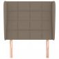 Preview: Kopfteil mit Ohren Taupe 103x23x118/128 cm Stoff 