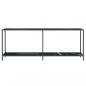 Preview: Konsolentisch Schwarz 200x35x75,5 cm Hartglas