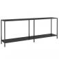 Preview: Konsolentisch Schwarz 200x35x75,5 cm Hartglas