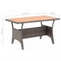 Preview: Gartentisch Grau 120x70x66 cm Poly Rattan