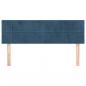 Preview: Kopfteile 2 Stk. Dunkelblau 72x5x78/88 cm Samt